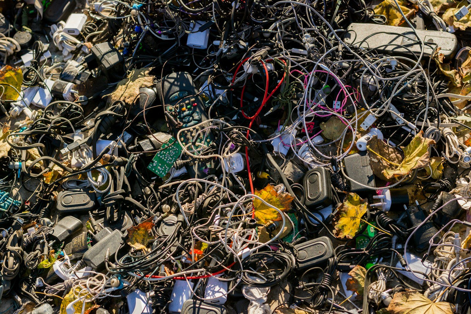 A heap of discarded electronics and circuit boards