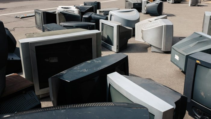 Old televisions and monitors